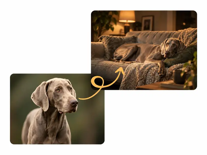 Un portrait de chiot dont l’arrière-plan a été nettoyé